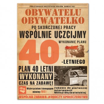 Etykieta samoprzylepna/40 lat / 25 szt. Etykieta samoprzylepna/40 lat / 25 szt.