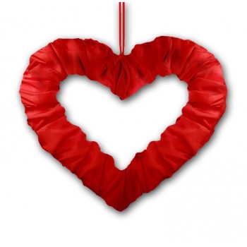 Serce z tasiemką czerwone 50 cm