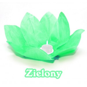 Lampion pływający / zielony kwiat lotosu