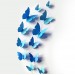 Motylki 3D PCV /12 szt. niebieskie