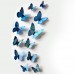 Motylki 3D PCV /12 szt. niebieskie wzory
