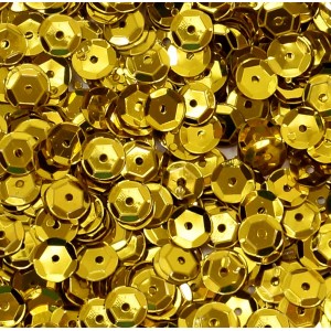 Cekiny metaliczne złote łamane 6 mm /15 g