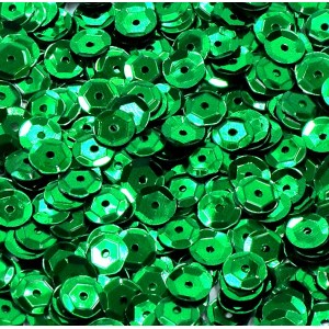 Cekiny metaliczne zielone łamane 6 mm /15 g