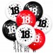 Balon urodzinowy / "18" czerwony 100 szt.
