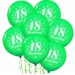 Balon urodzinowy NAPIS / "18" zielony 100 szt.