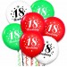 Balon urodzinowy NAPIS / "18" czerwony 100 szt.