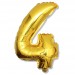 Balon cyfra złota "4" 40 cm