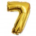 Balon cyfra złota "7"