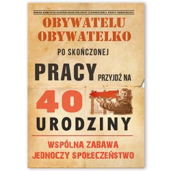 Zaproszenie /Obywatelu /40 lat / 10 szt.