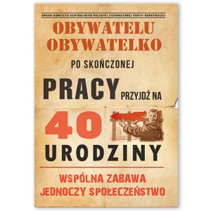 Zaproszenie /Obywatelu /40 lat / 10 szt.
