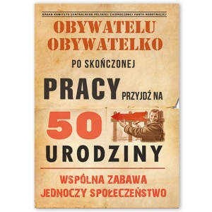 Zaproszenie/Obywatelu/50 lat / 10 szt.
