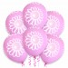 Balon różowy / białe kwiatki 100 szt.
