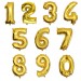 Balon cyfra złota "0" 75 cm