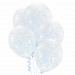 Balon przeźroczysty / konfetti niebieskie 100 szt.