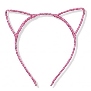 Uszy kotka różowe/ kotek / opaska do włosów Lux