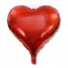 Balon serce 60 cm / foliowy / czerwony