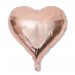 Balon serce 60 cm / foliowy / różowe złoto