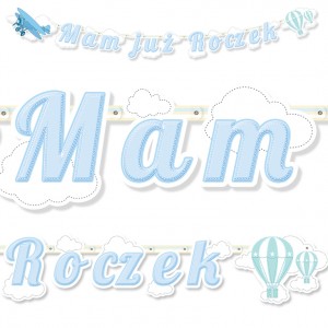 Baner 1 urodziny /  Mam już roczek / samolocik