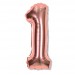 Balon cyfra różowe złoto "1" 40 cm