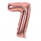 Balon cyfra różowe złoto "7" 40 cm