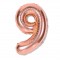 Balon cyfra różowe złoto "9" 40 cm