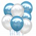 Balon metaliczny 30 cm BLUE niebieski / mocny/100 szt.