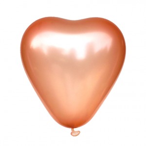 Balon serce 30 cm,  ROSE GOLD, różowe złoto 100 szt.