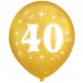 Balon urodzinowy / "40" metaliczny złoty 100 szt.