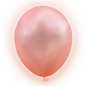 Balon świecący 12 " LED / różowe złoto / ROSE GOLD / 5 szt.