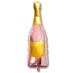 Balon szampan do wypisu 105 cm / rose gold / różowe złoto / foliowy