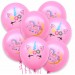 Balon dekoracyjny, różowy / tęczowy  jednorożec 100 szt.