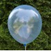 Balon krystaliczny niebieski 30 cm  /100 szt.
