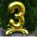 Balon cyfra złota /stojąca "3" 40 cm