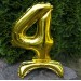 Balon cyfra złota /stojąca "4" 40 cm