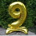Balon cyfra złota /stojąca "9" 40 cm