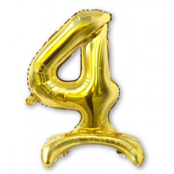 Balon cyfra złota /stojąca "4" 75 cm