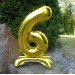 Balon cyfra złota /stojąca "6" 75 cm