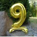 Balon cyfra złota /stojąca "9" 75 cm
